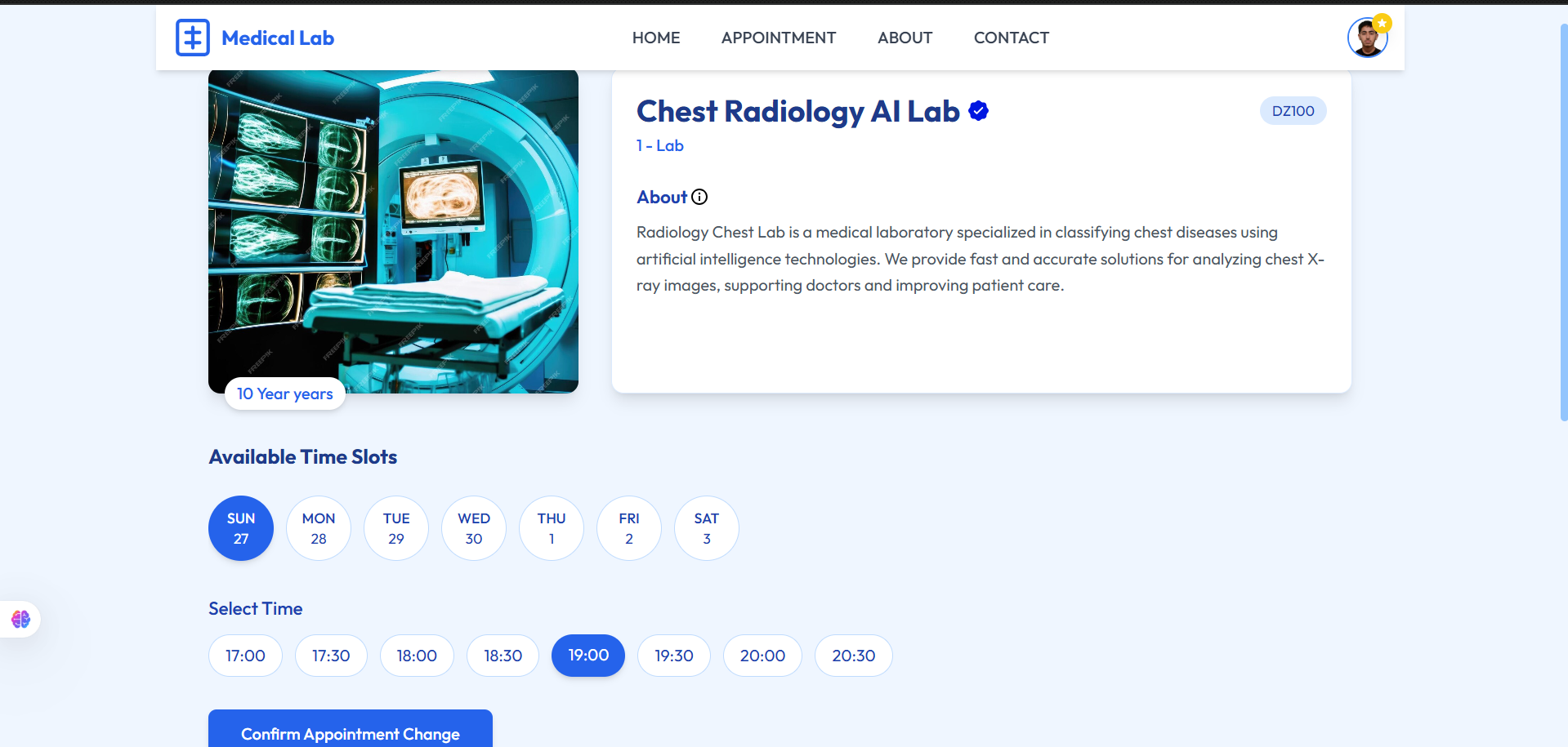 AI Medical Lab Website screenshot 1